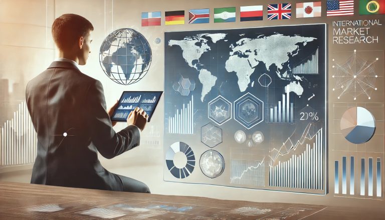 Professional illustration of international market